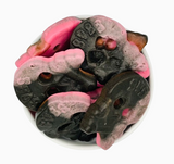 Foamy Raspberry Licorice Skulls