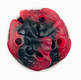 Raspberry Black Licorice Skulls